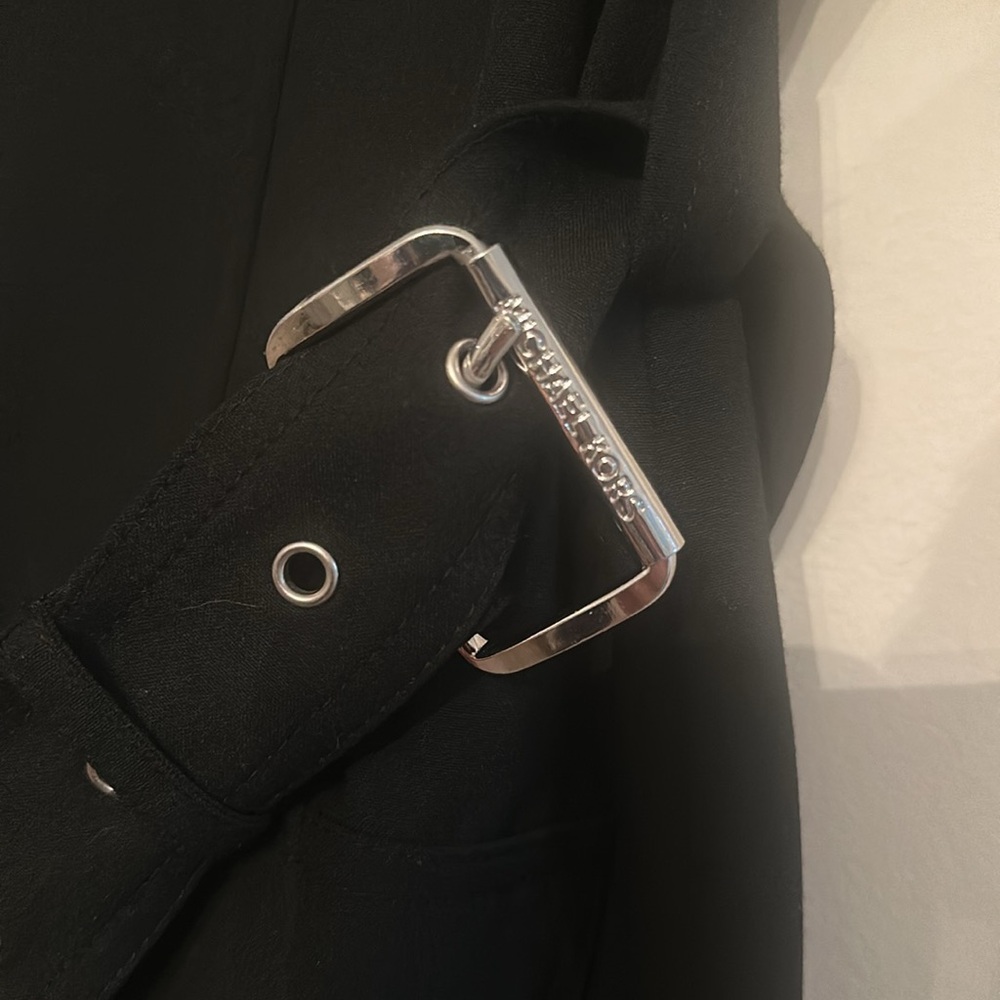 Michael Kors Black Dress Size P/M New with tags front zipper 4 pocket belt - Picture 8 of 16